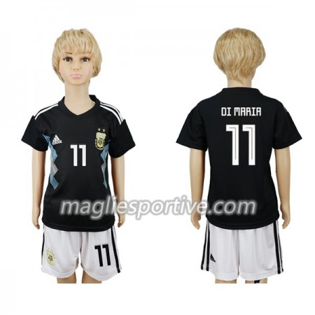 Completo Calcio Argentina Di Maria 11 Bambino Divisa Trasferta Mondiali 2018